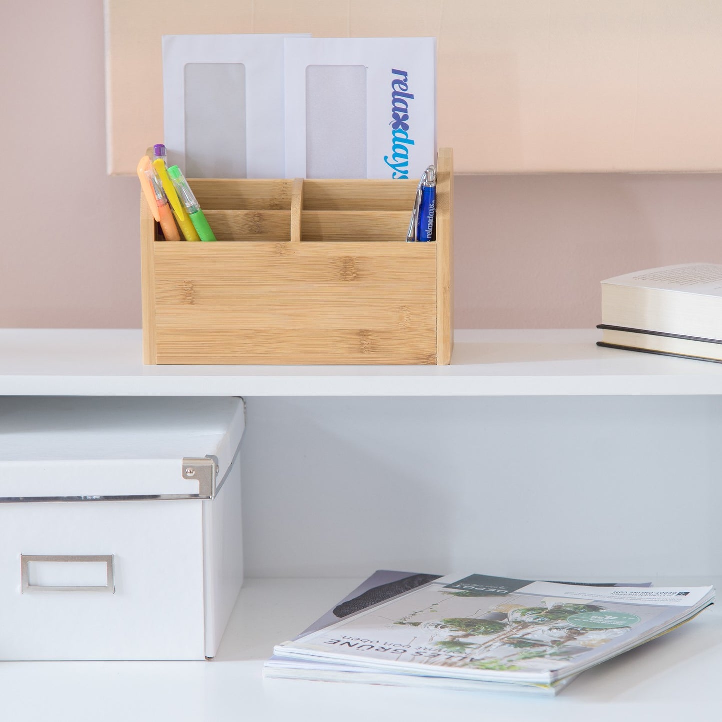 Desk organization in bamboo