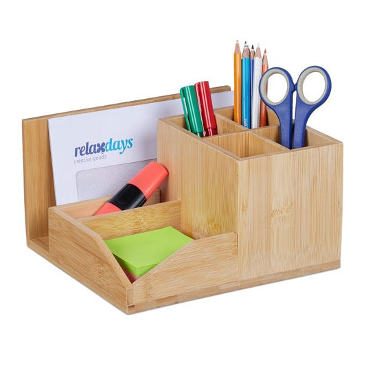 Desk organization in bamboo