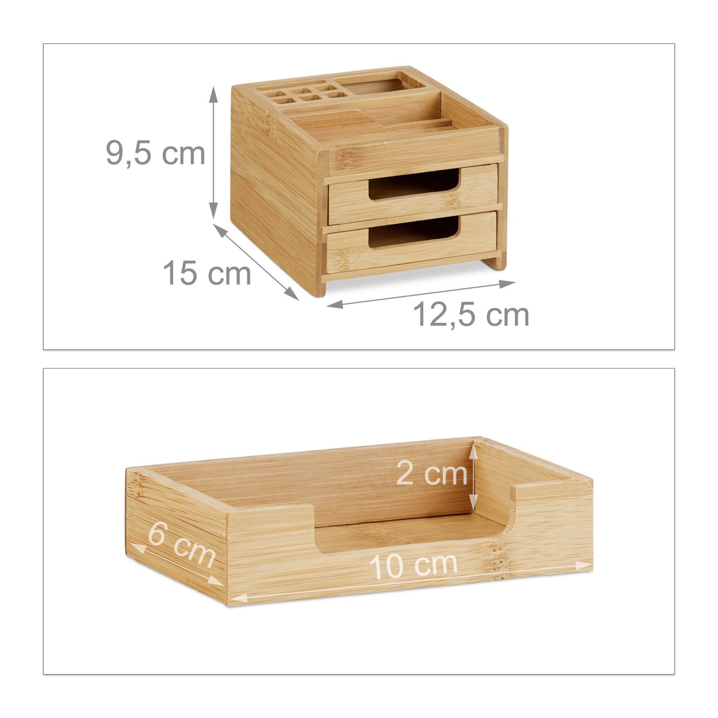 Desk organization in bamboo
