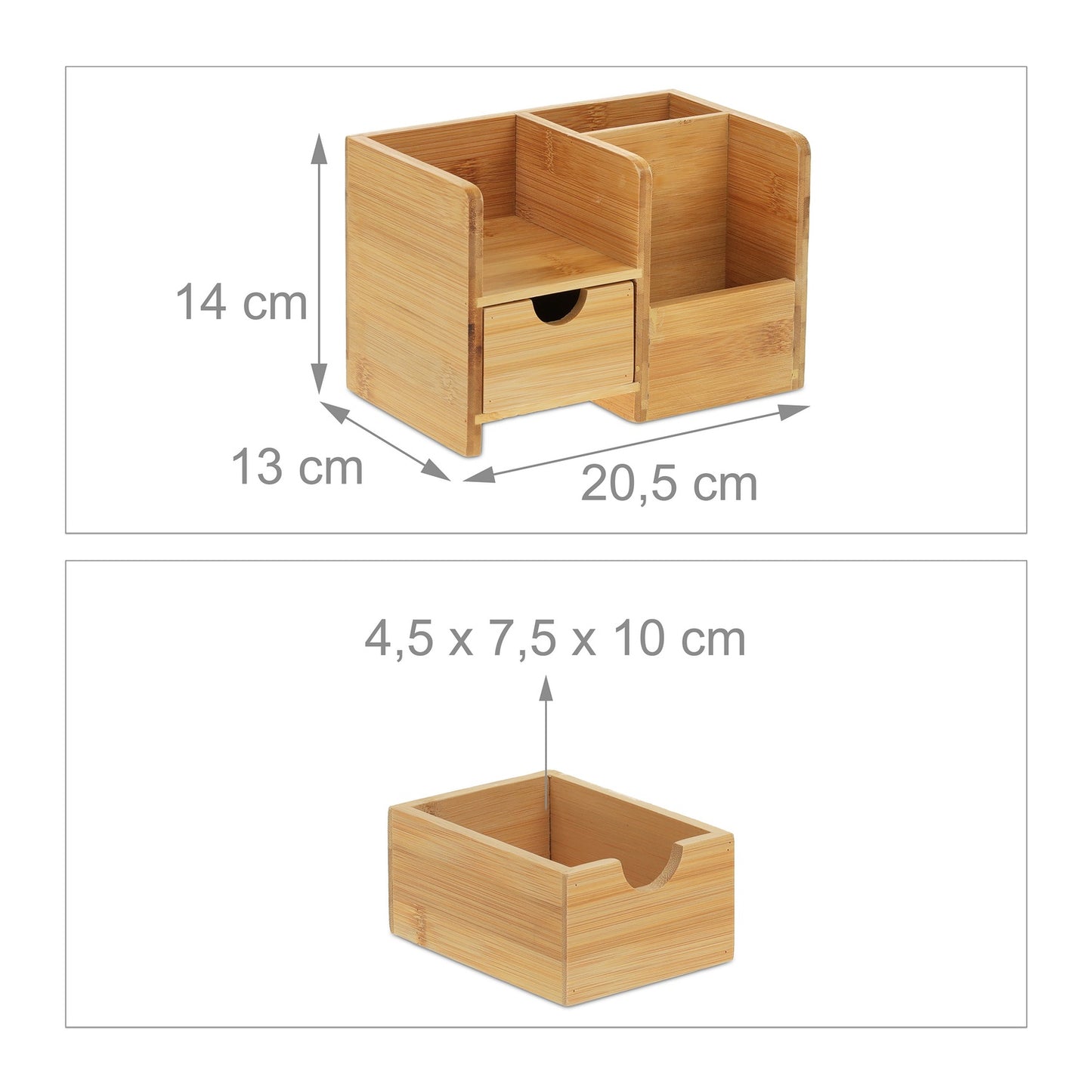 <p>The bamboo desk storage box enhances workspace organization with its natural, durable design. This eco-friendly solution offers practical storage for stationery and office supplies, promoting efficiency and focus.</p>

<ul>
<li>Organize essentials with
