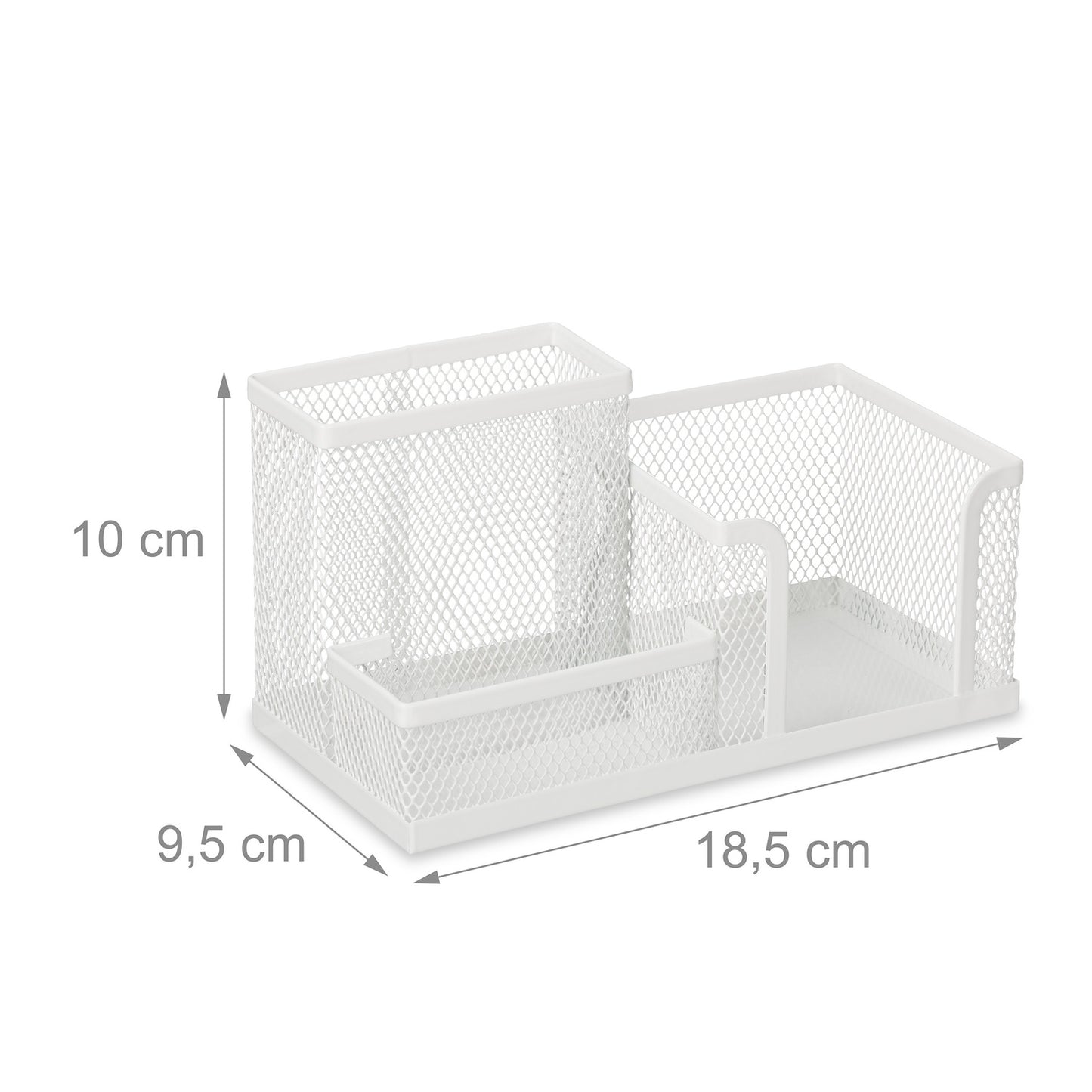 Desk organization with 3 compartments