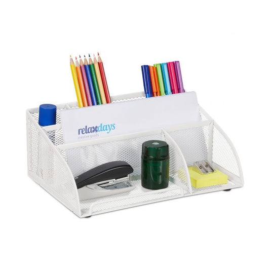 Desk organization with 5 compartments
