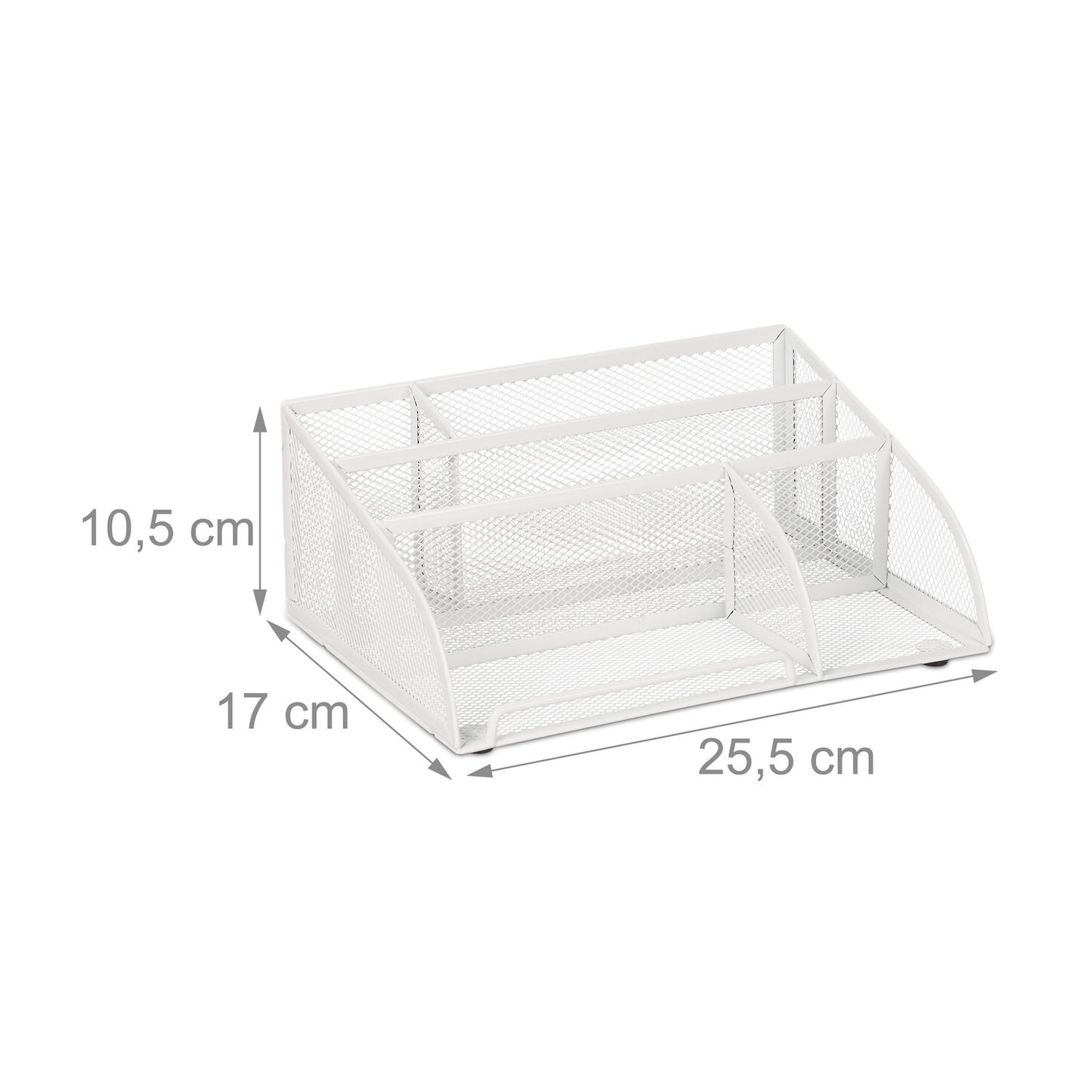 Desk organization with 5 compartments