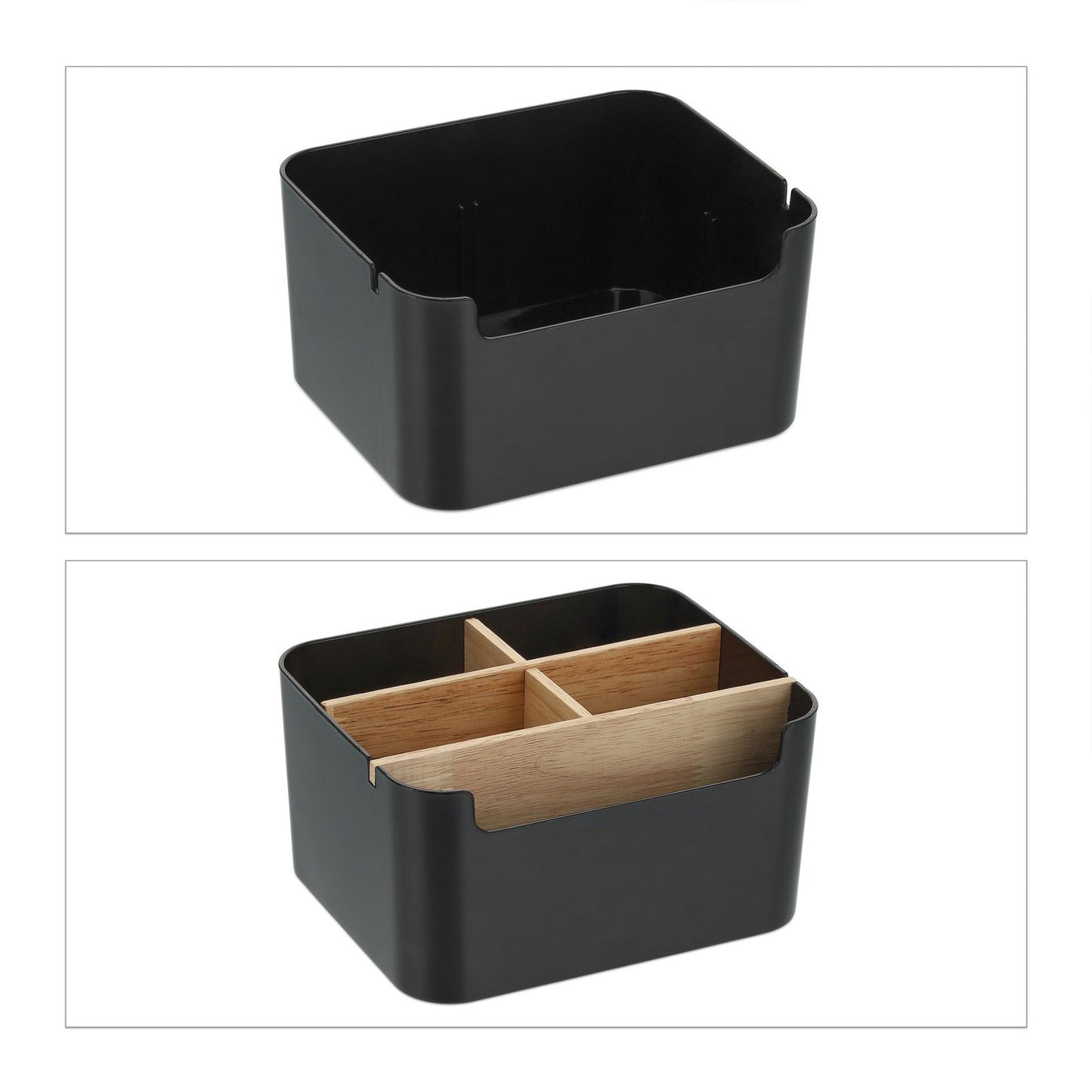 Desk organization with 5 compartments