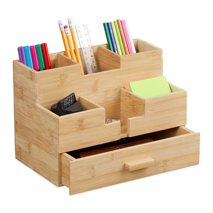 Desk organization with drawer