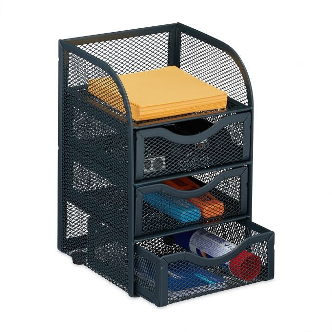 Desk organization with drawers