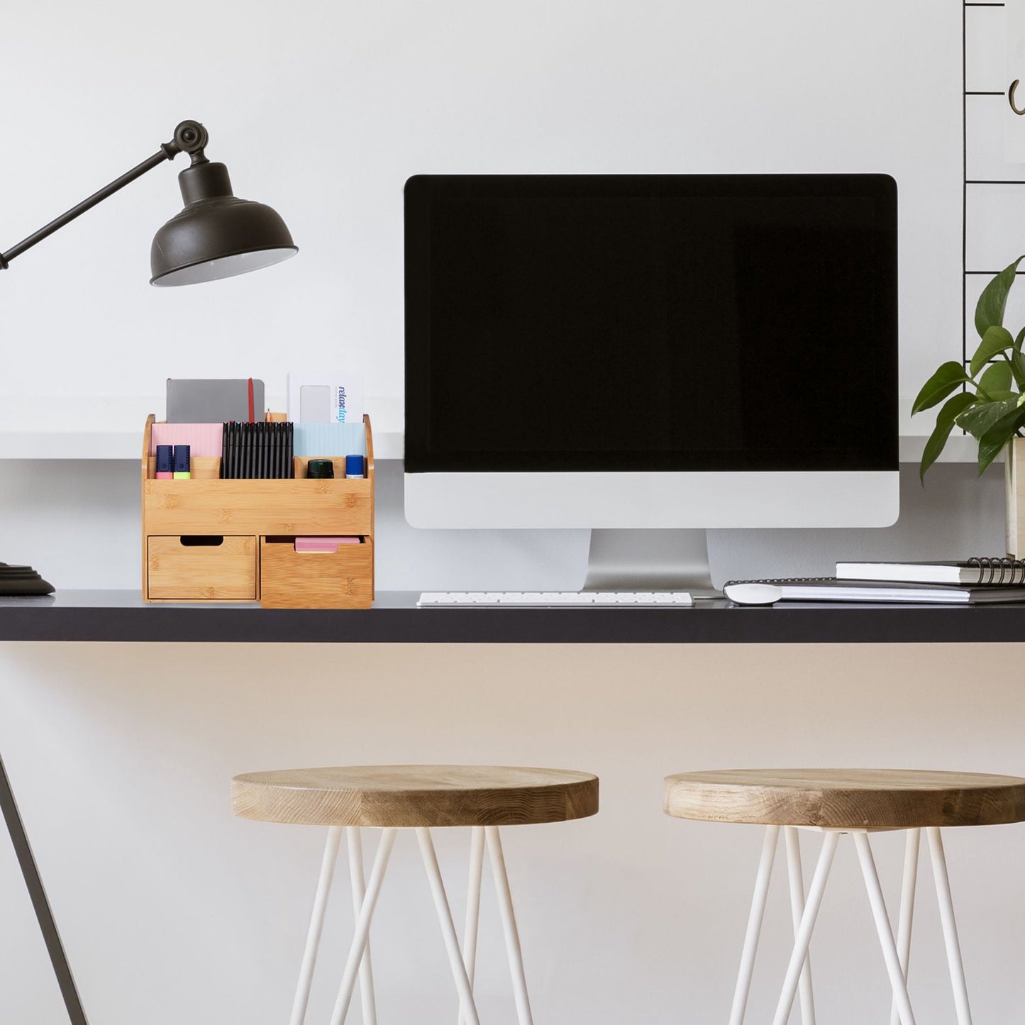 Desk organization with drawers