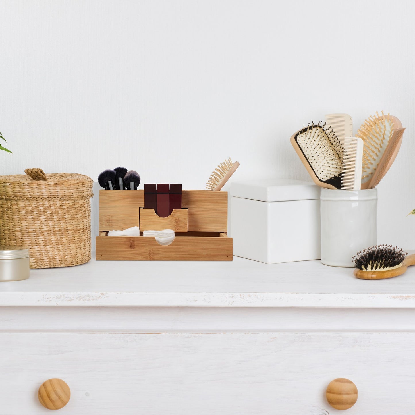 Desk organization with drawers