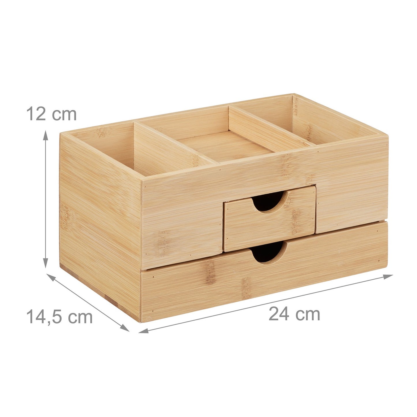 Desk organization with drawers