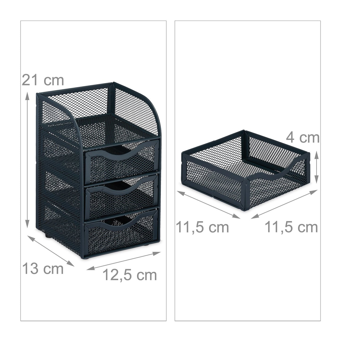 Desk organization with drawers