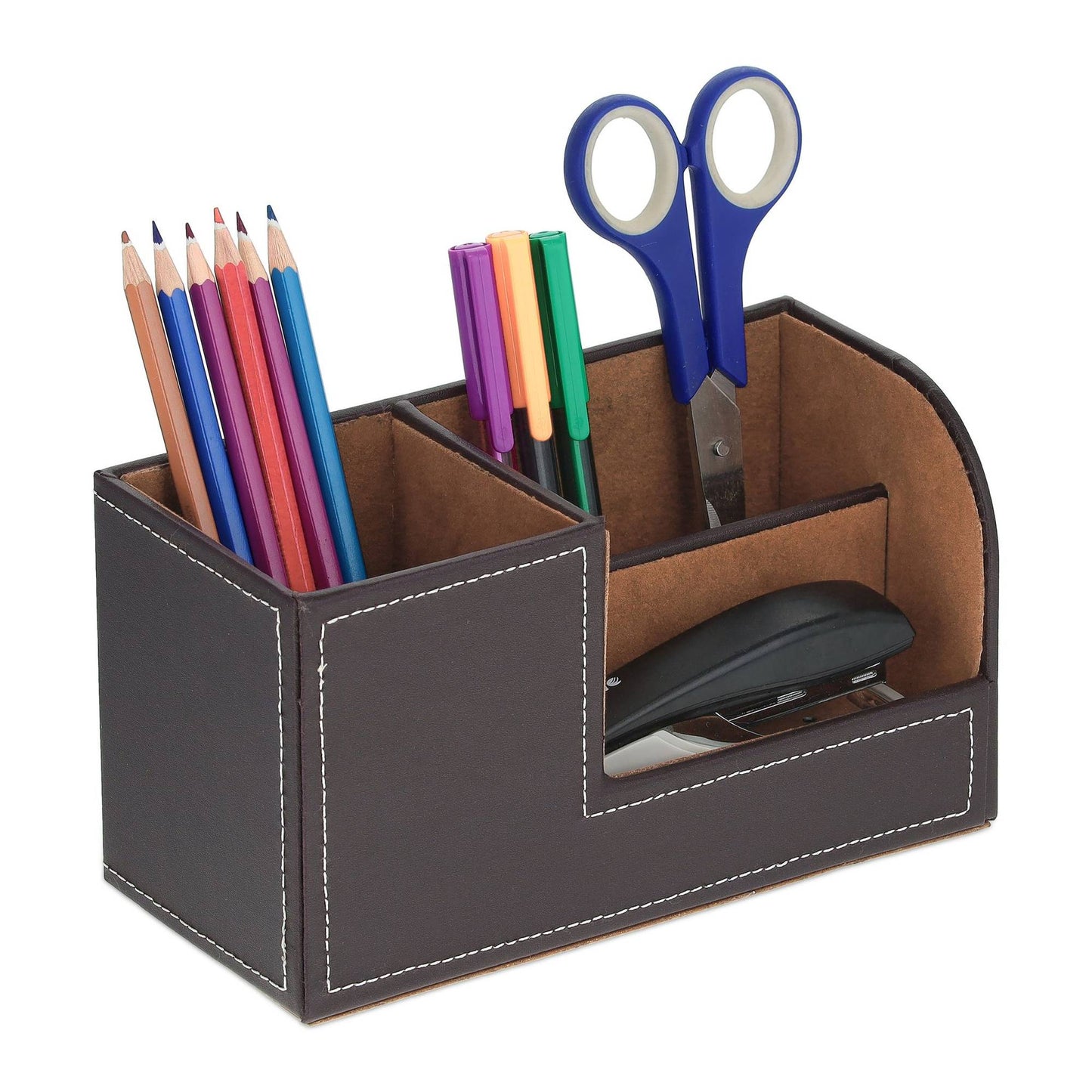 Desk organizer artificial leather