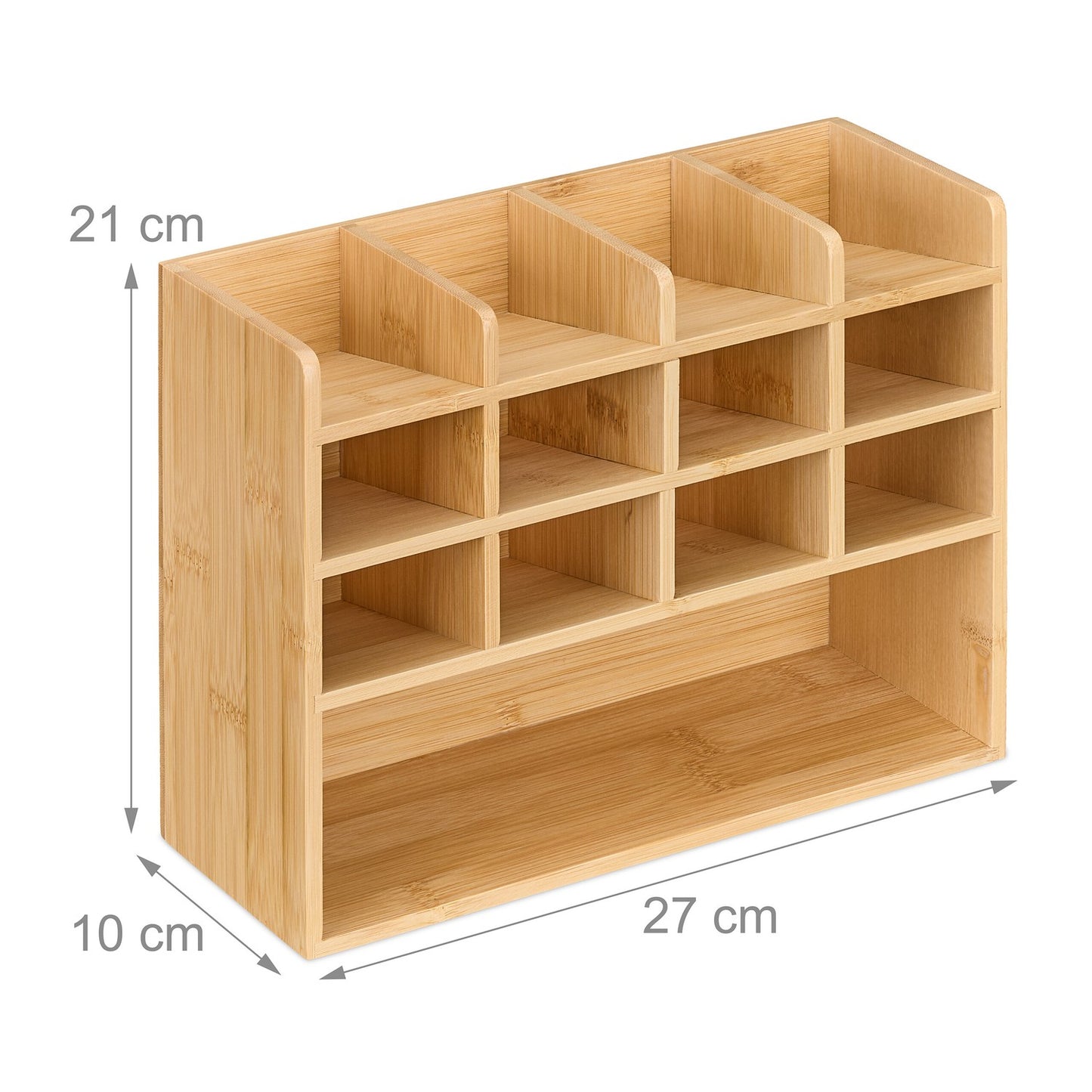 Desk organizer in bamboo