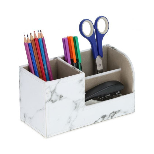 Desk organizer in marble look
