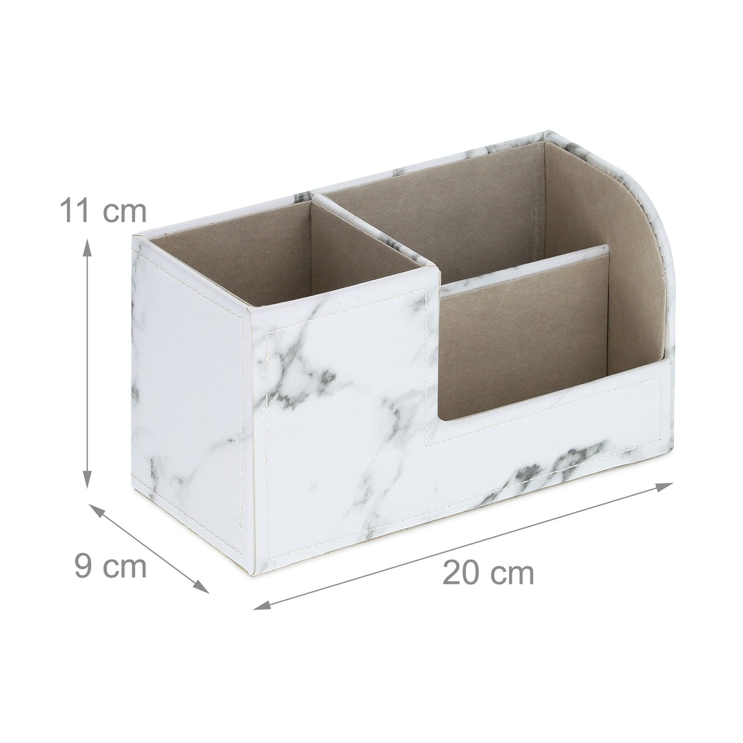 Desk organizer in marble look