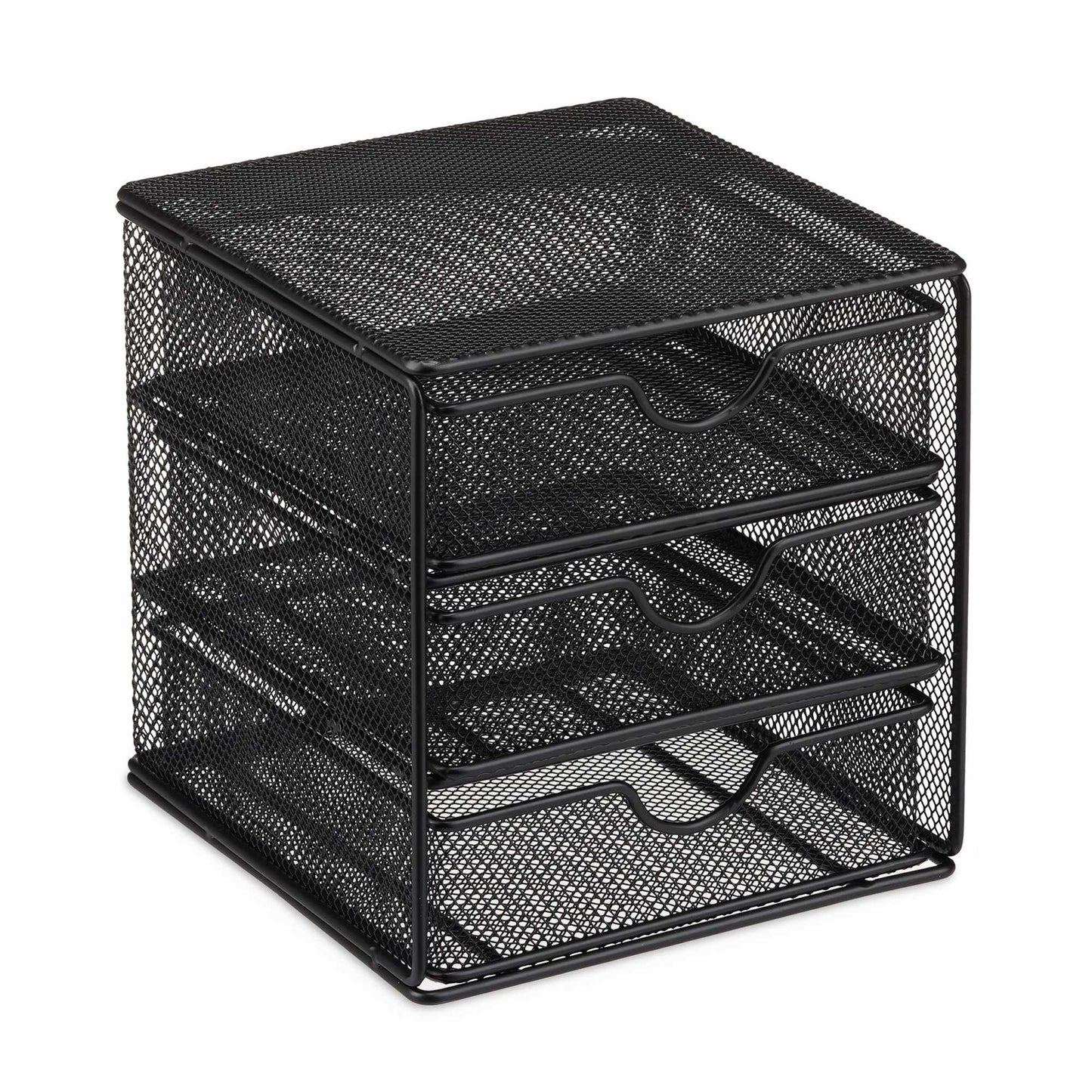 Desk organizer in metal 3 compartments