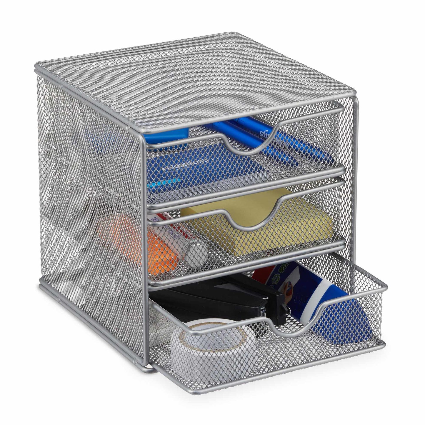 Desk organizer in metal 3 compartments