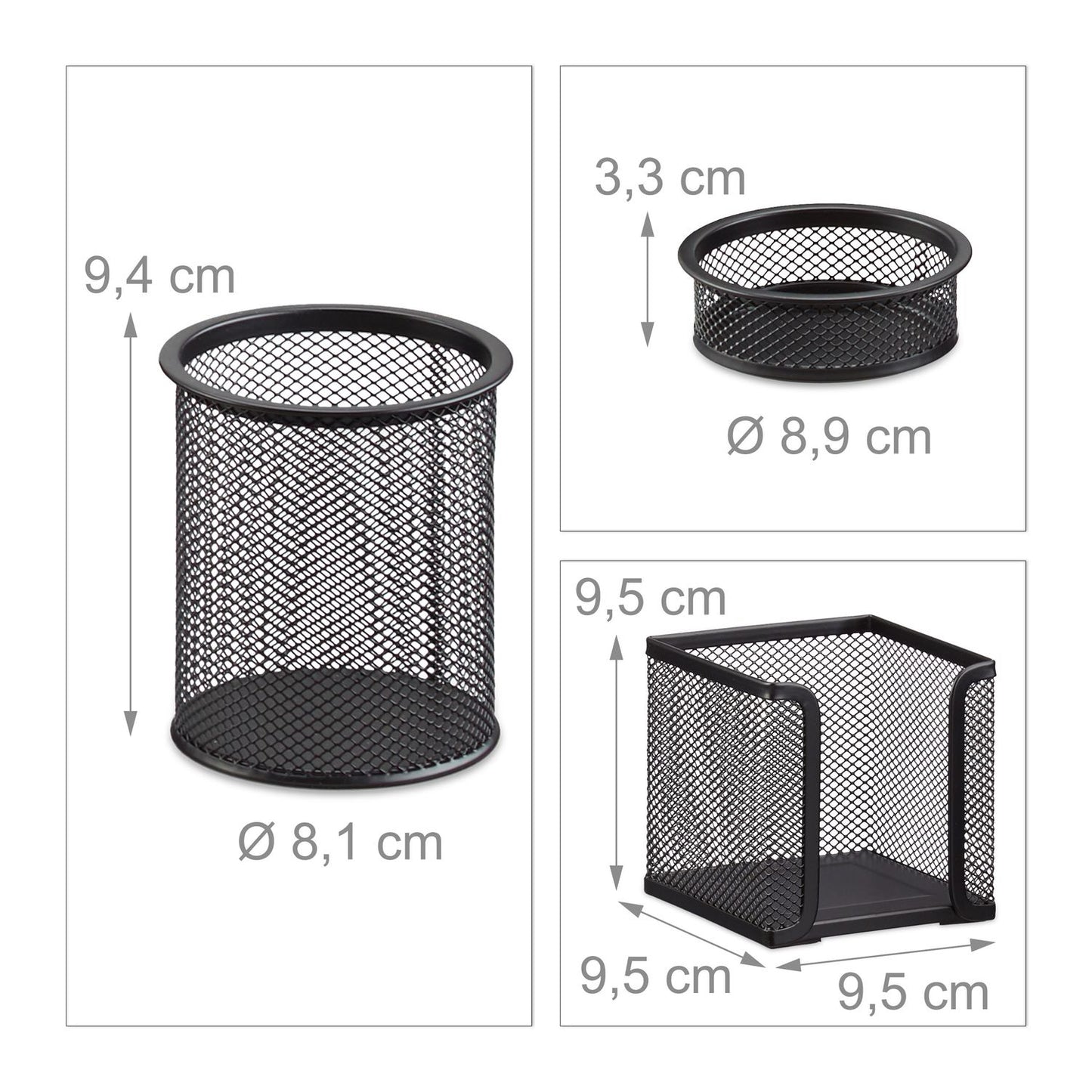 Desk organizer set, 3 parts