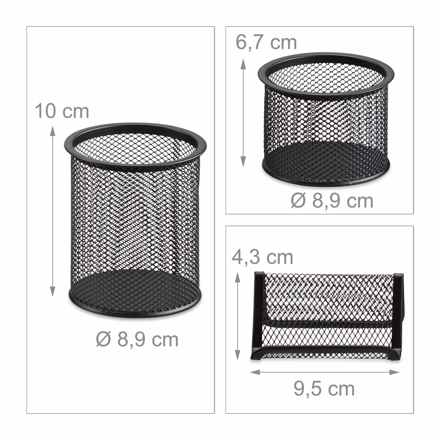 Desk organizer set, 6 parts
