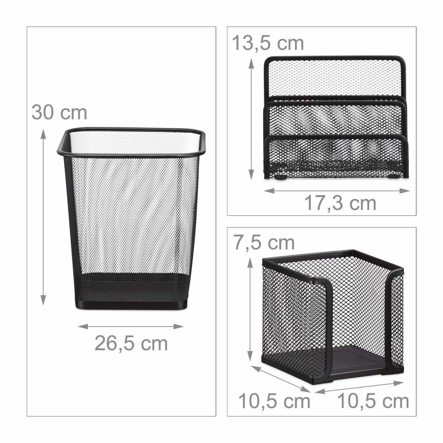 Desk organizer set, 6 parts