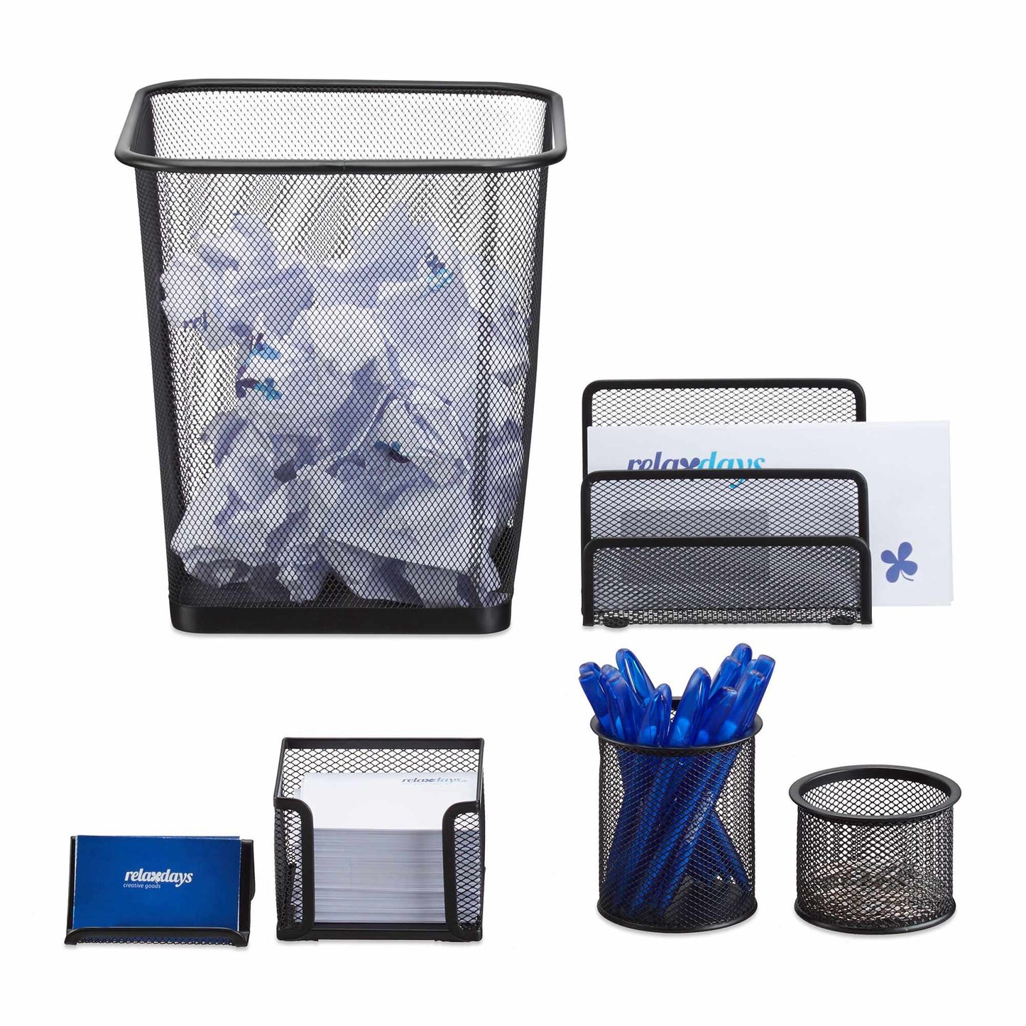 Desk organizer set, 6 parts
