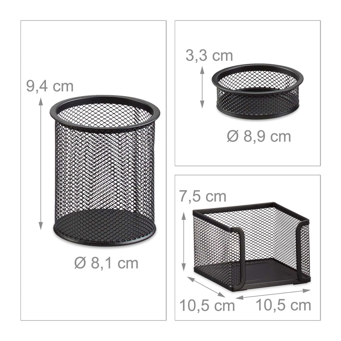 Desk organizer set, 7 pieces