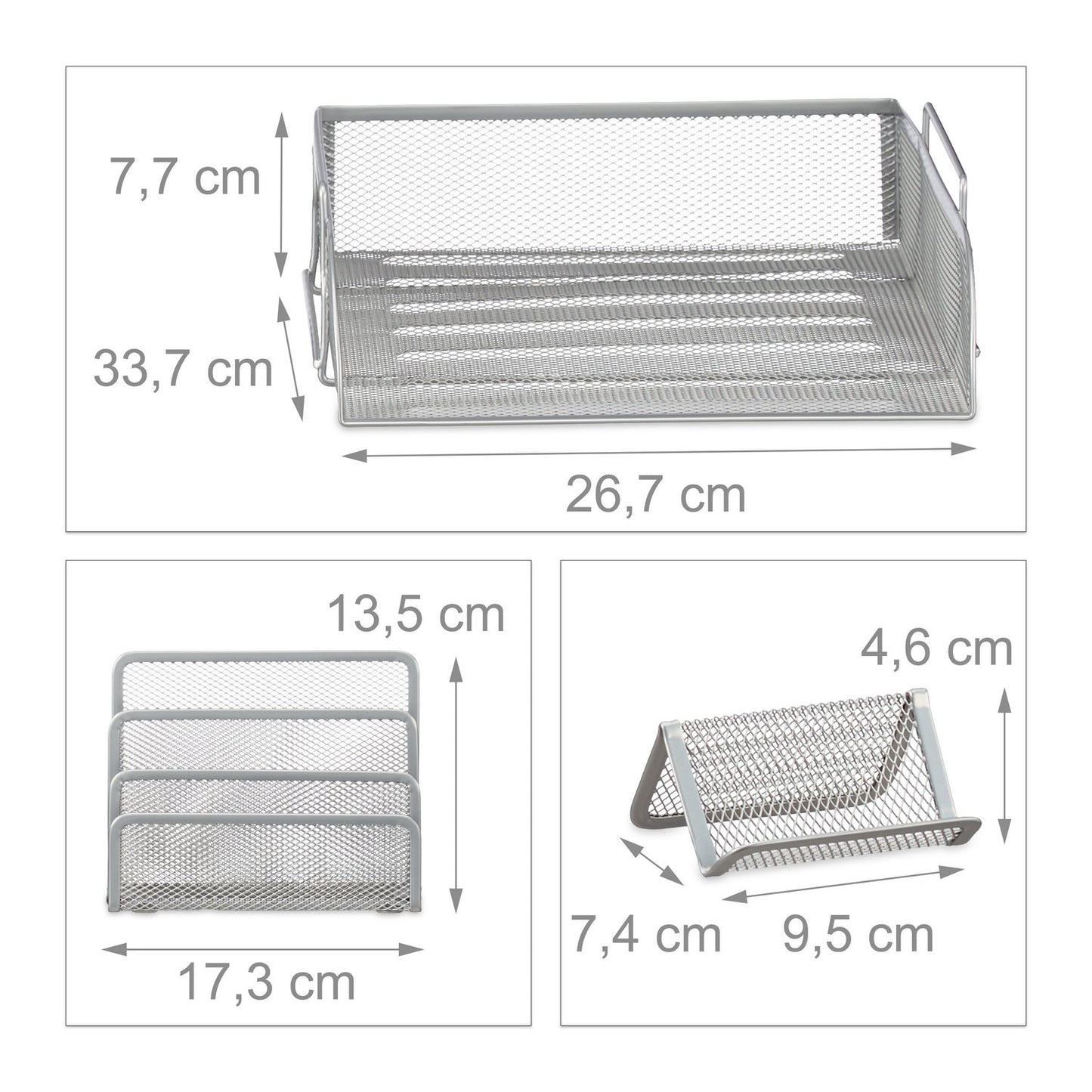 Desk organizer set, 7 pieces