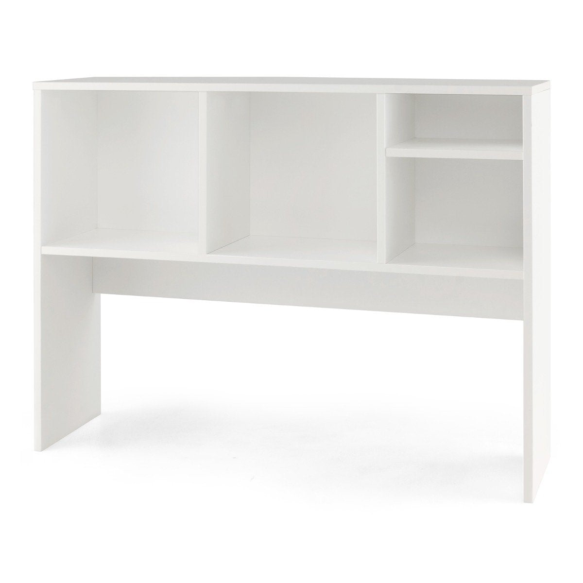 Desk shelf with 4 compartments, table shelf, desk top shelf, bookcase, 94 x 25 x 73 cm, white