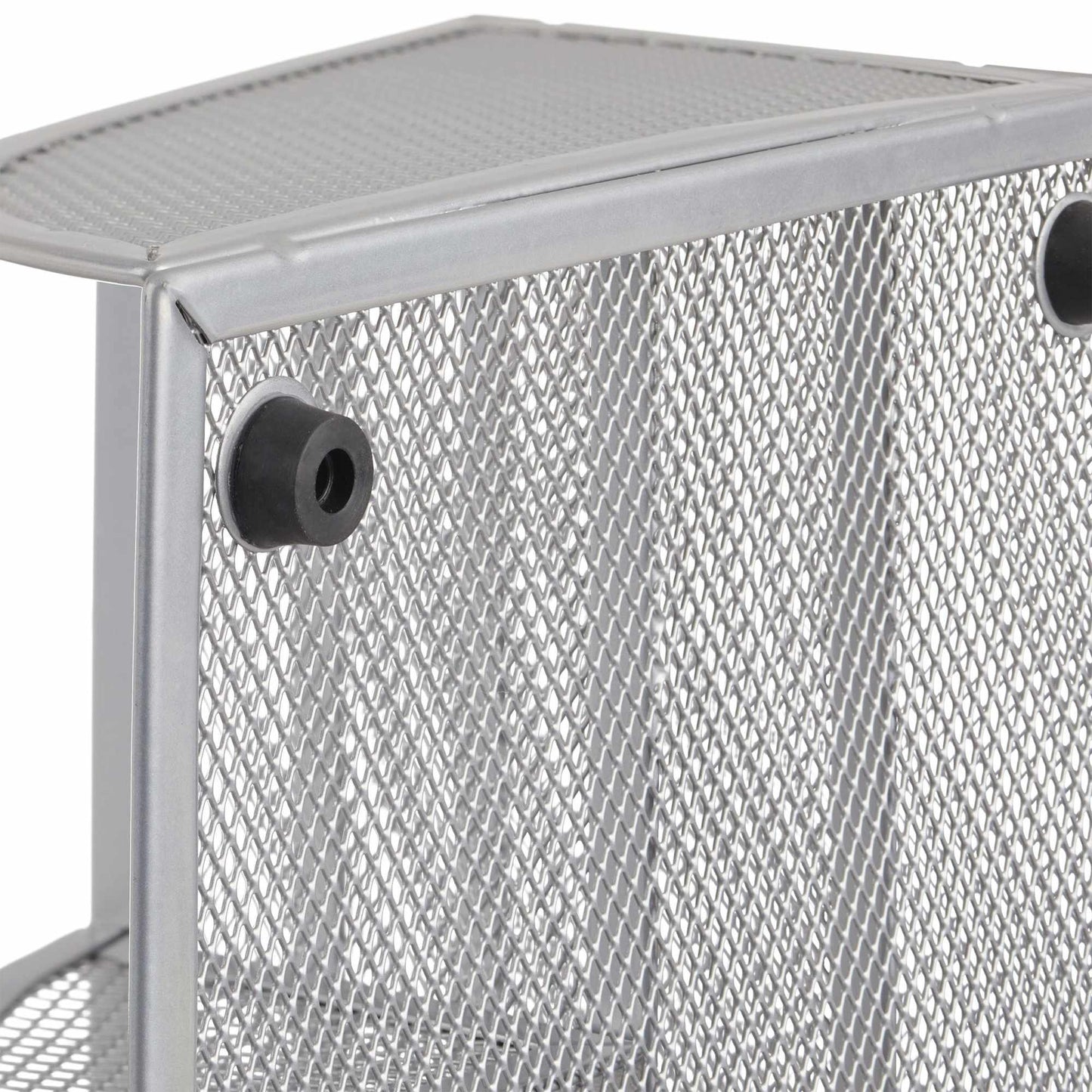 Desk storage in metal