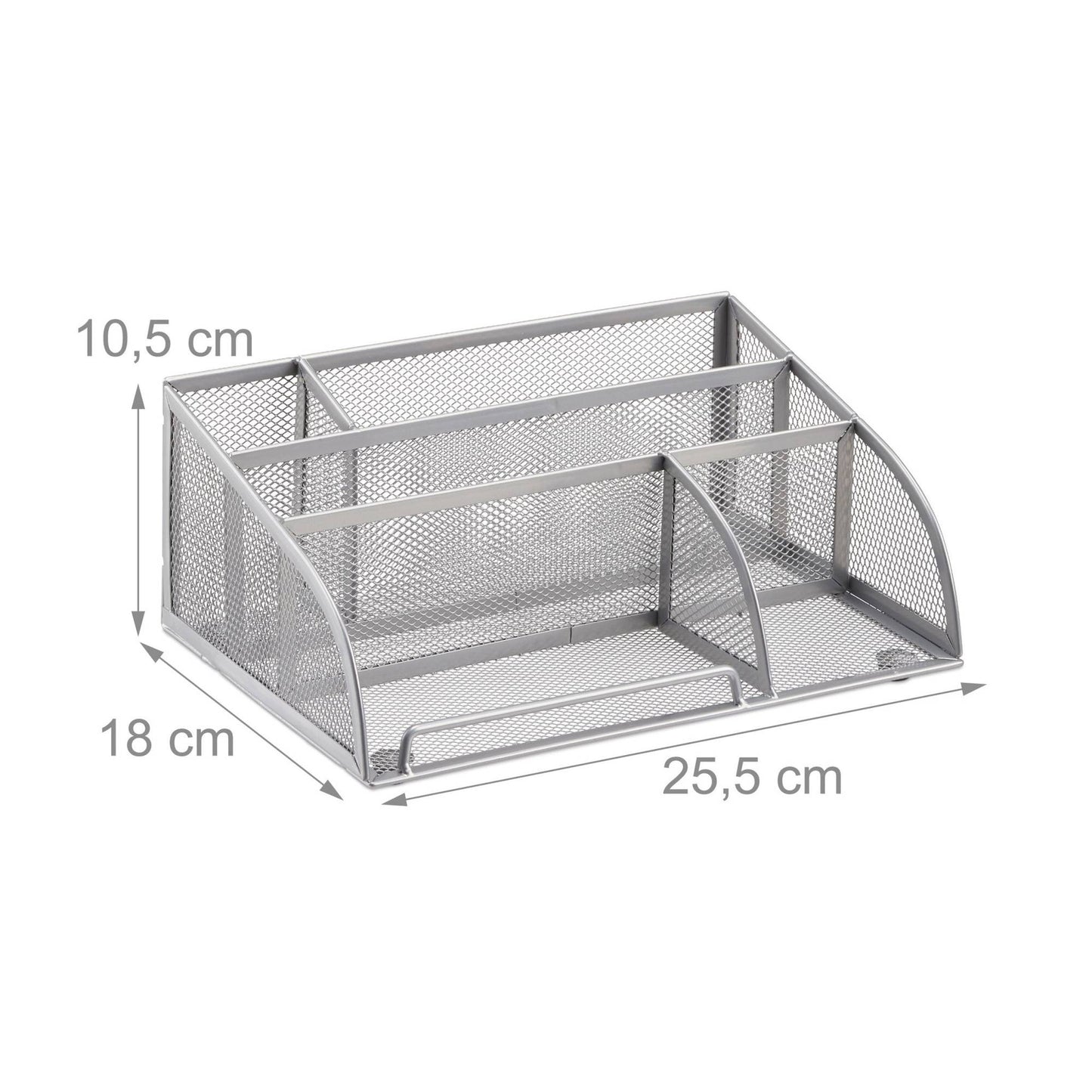 Desk storage in metal