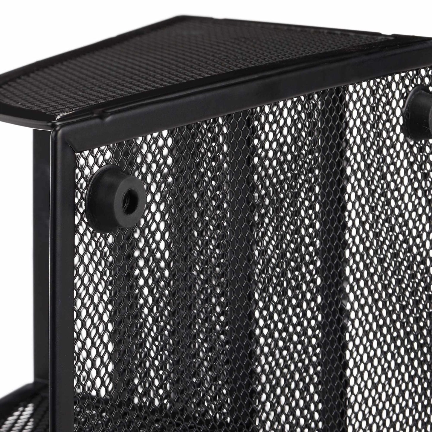 Desk storage in metal