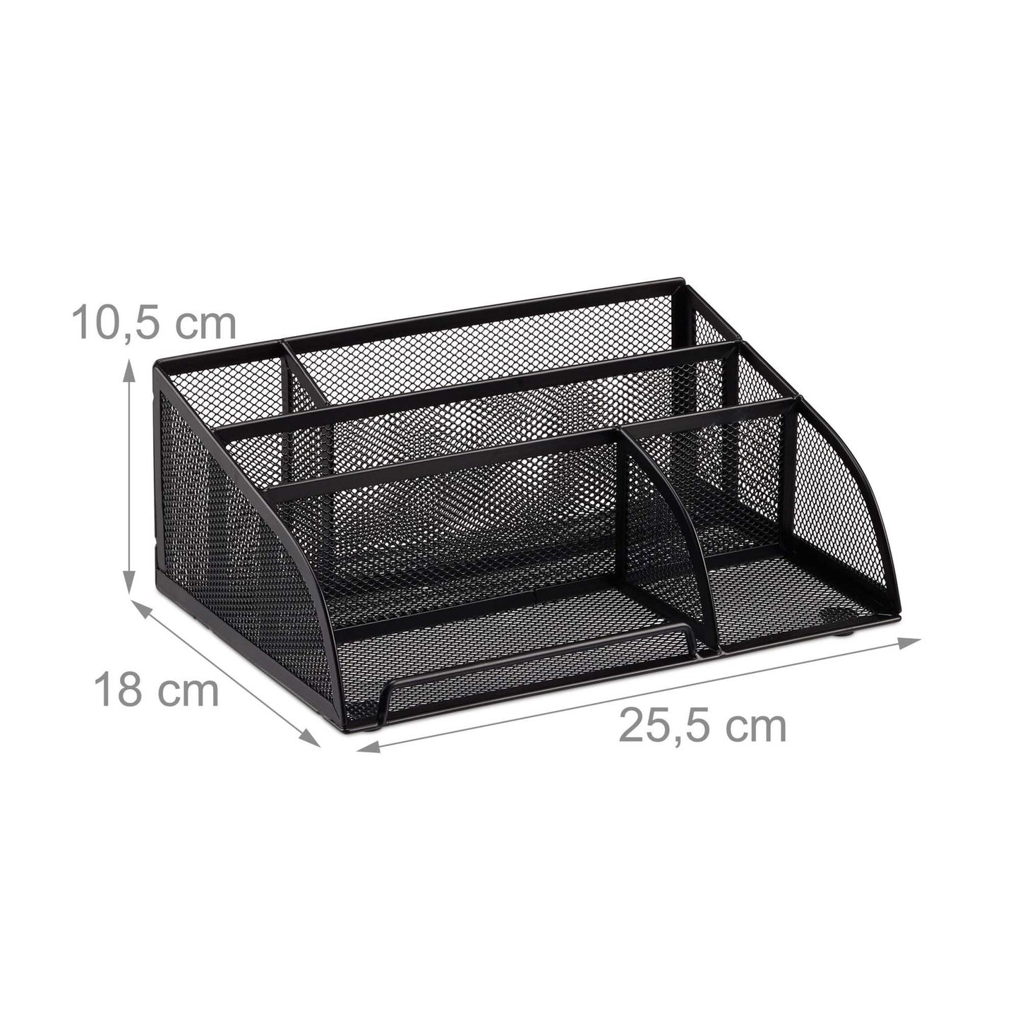 Desk storage in metal