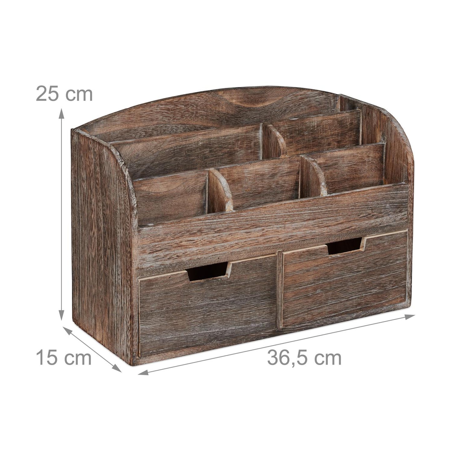 Desk storage in wood