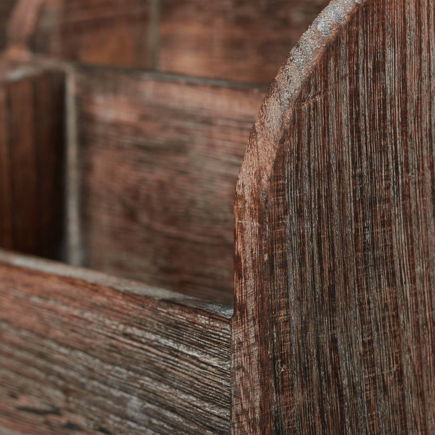 Desk storage in wood