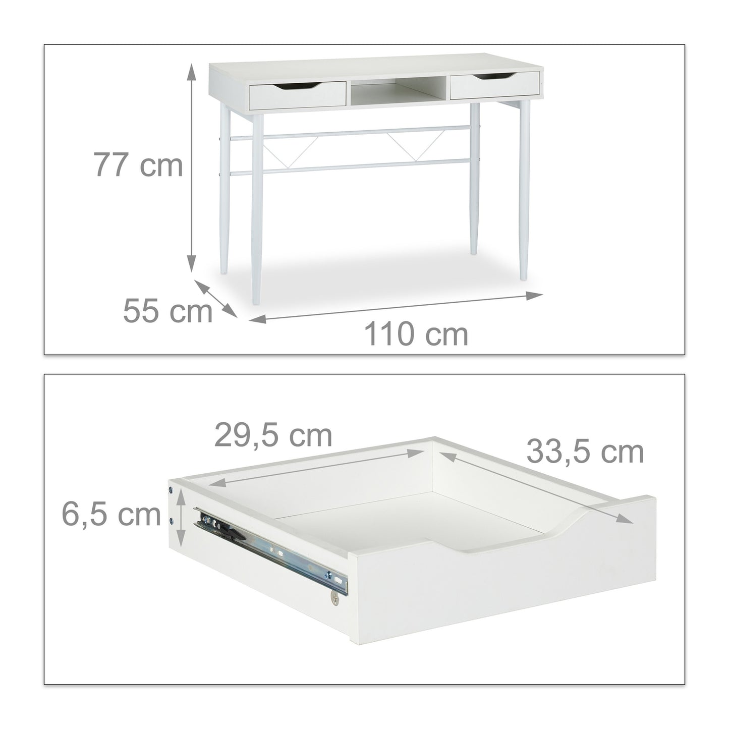 Desk with drawers