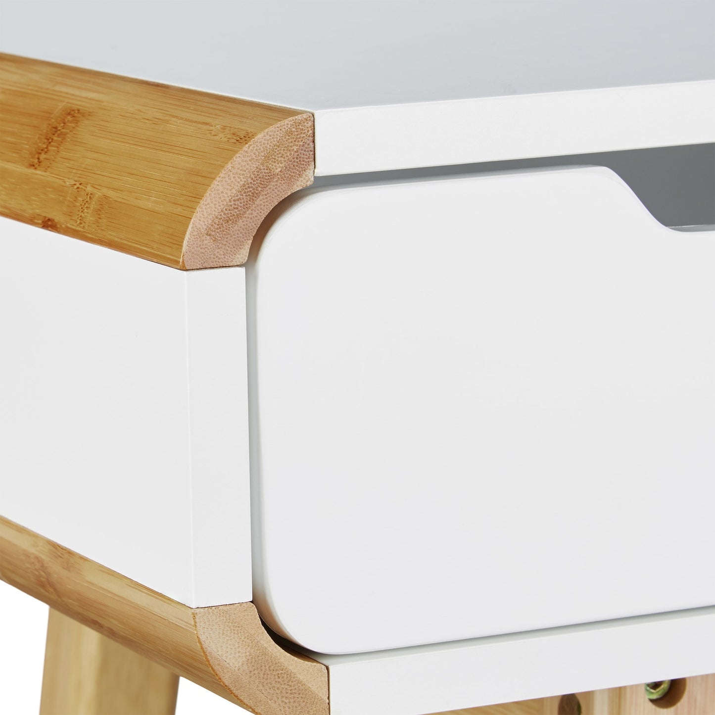 Desk with drawers in white