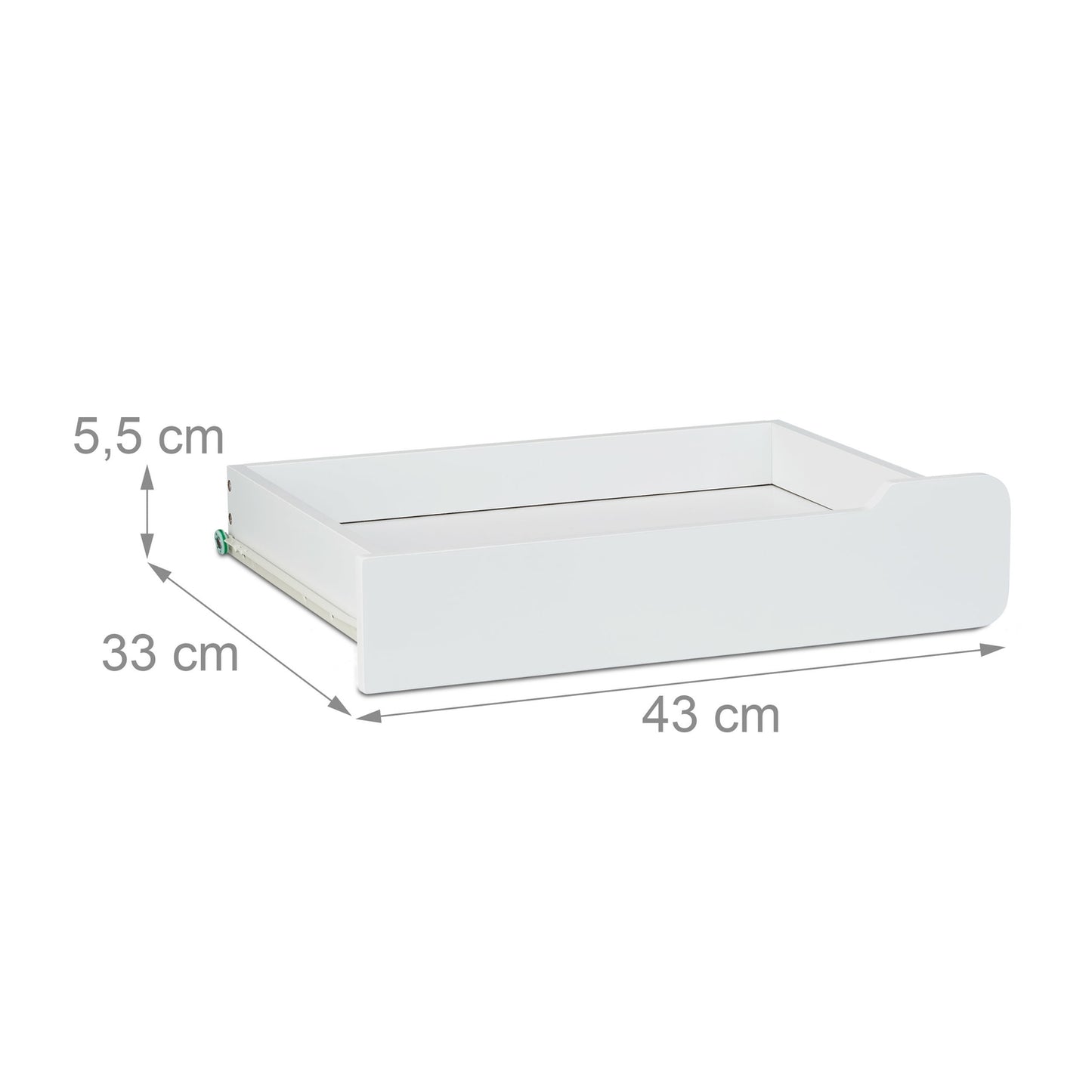 Desk with drawers in white