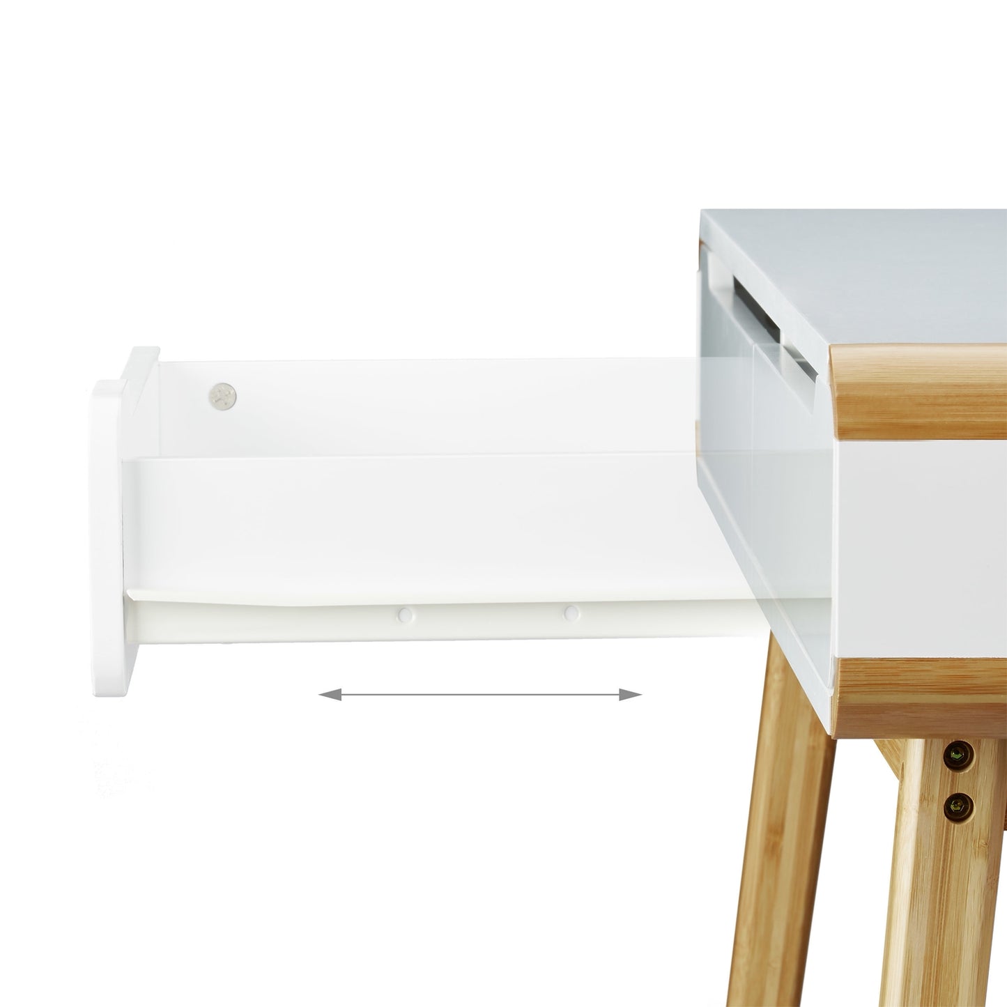 Desk with drawers in white
