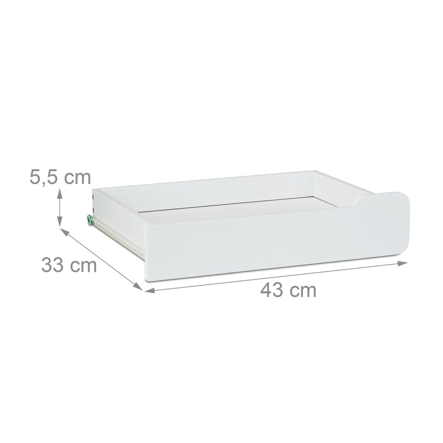 Desk with drawers in white