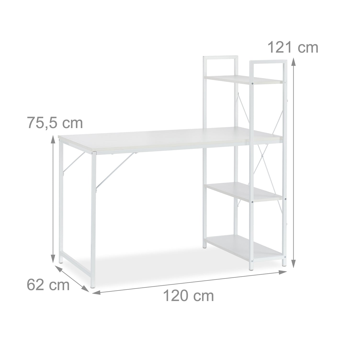Desk with shelf