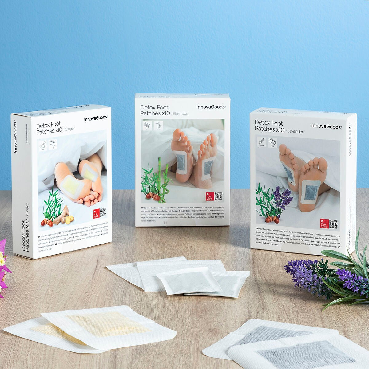 Detox Foot Patches Ginger InnovaGoods 10Units