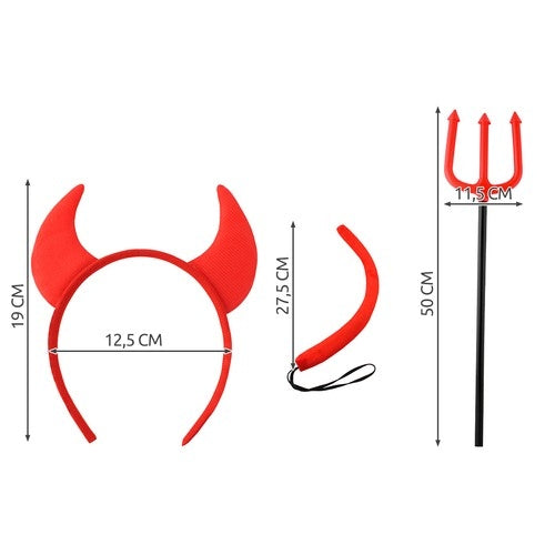 Devil costume - set of 4 elements S22140