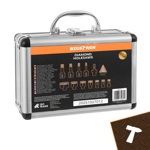 Diamond Hole Saw Set, 13 Pieces, 6-68mm, M14 Thread
