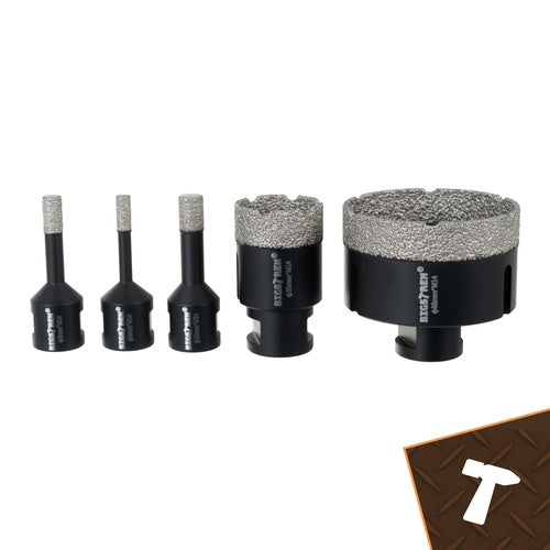 Diamond Hole Saw Set, 6 Pcs, 6–68 mm, M14 Adapter