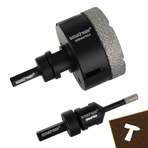 Diamond Hole Saw Set, 6 Pcs, 6–68 mm, M14 Adapter
