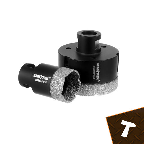 Diamond Hole Saw Set, 7 Pcs, 6-68mm, M14 Adapter