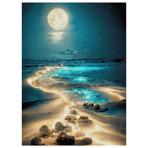 Diamond Painting Kit, Beach Scene, 40x30cm