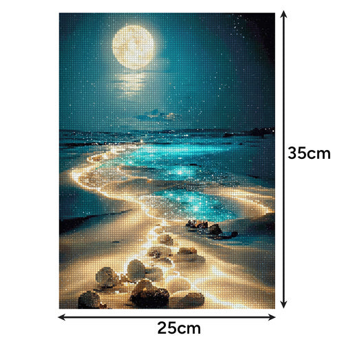 Diamond Painting Kit, Beach Scene, 40x30cm