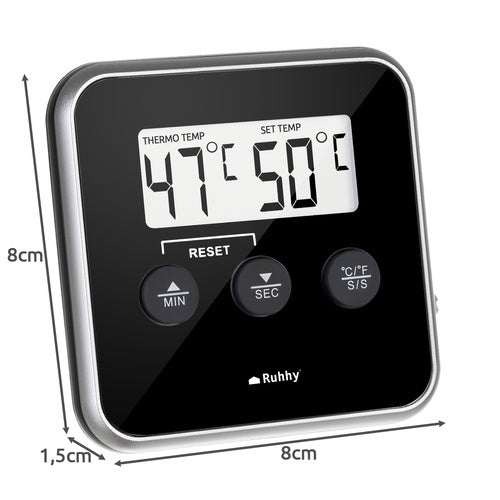 Digital Kitchen Thermometer with Probe, LCD Display