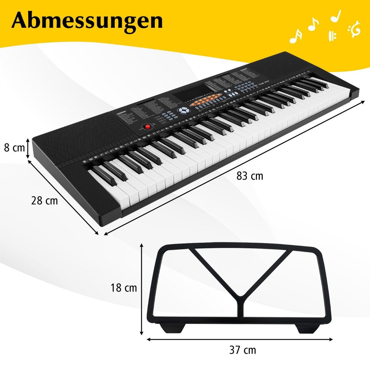 Digital Piano for Beginners, 61 Keys, 300 Tones