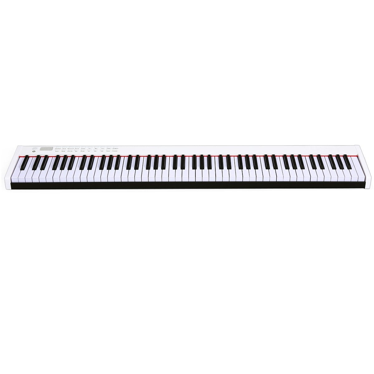 Digital Piano with 88 Keys Portable Electronic Keyboard 127 x 21.5 x 6.5cm White + Black